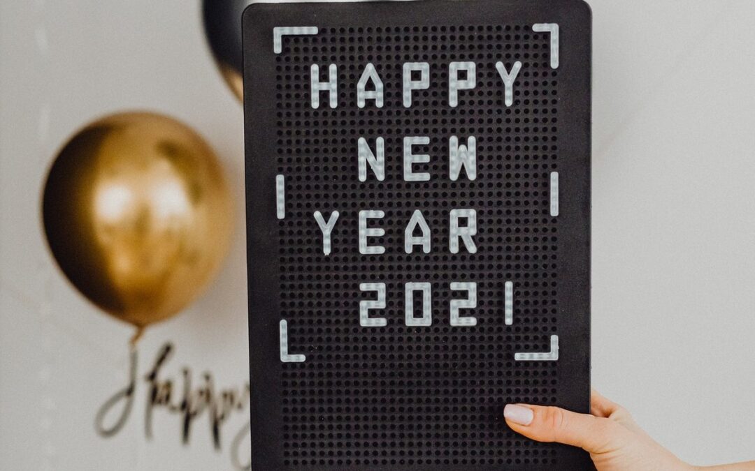 2021 happy new year sign